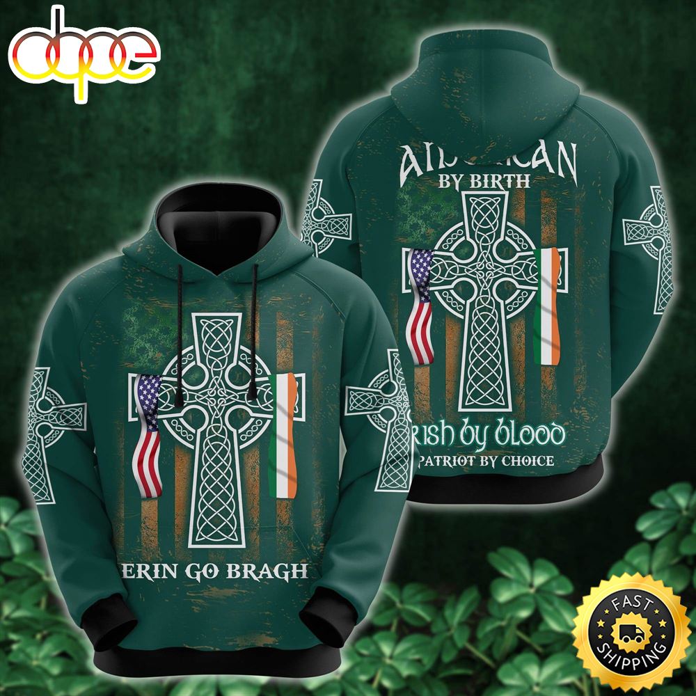 American By Birth Celtic Cross Knot 3D All Over Print Shirt