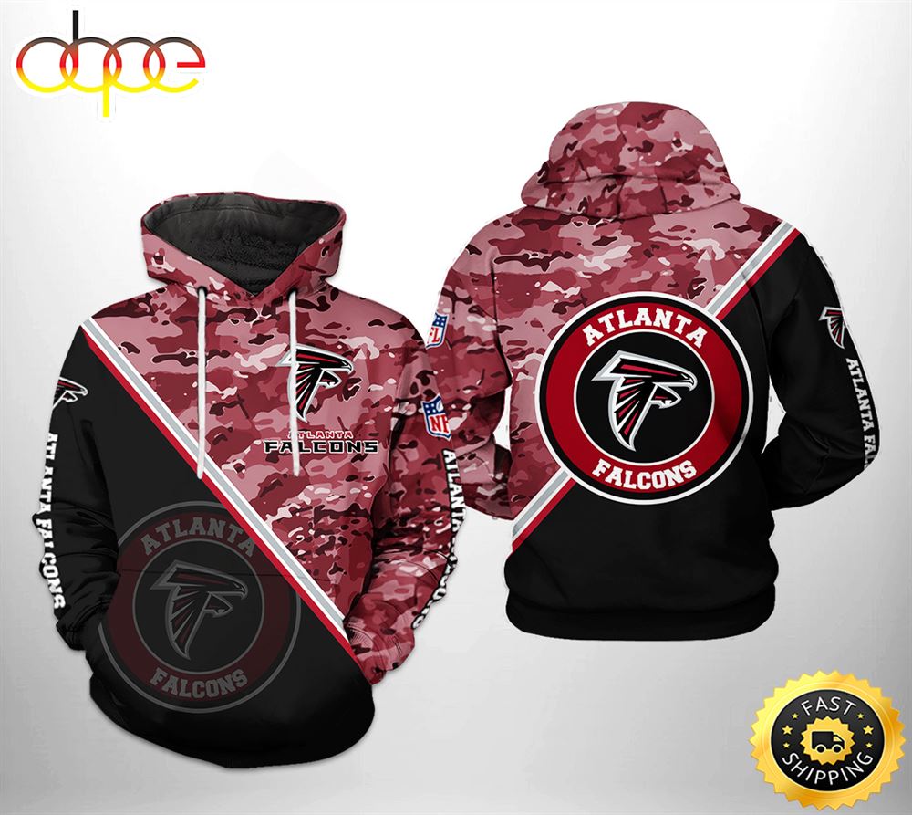 Atlanta Falcons NFL Camo Team 3D Printed HoodieZipper Hoodie