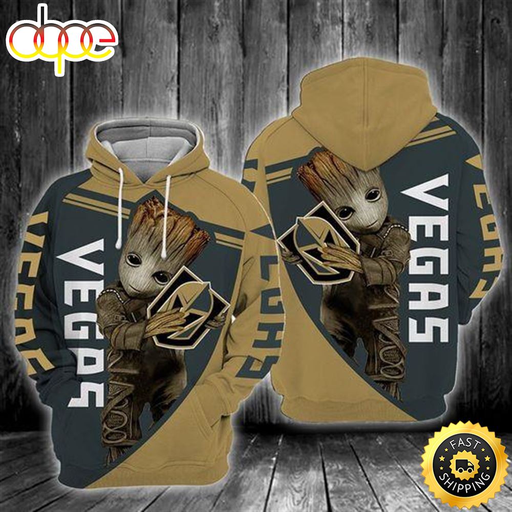 Baby Groot Vegas Golden Knights 3d All Over Print Hoodie