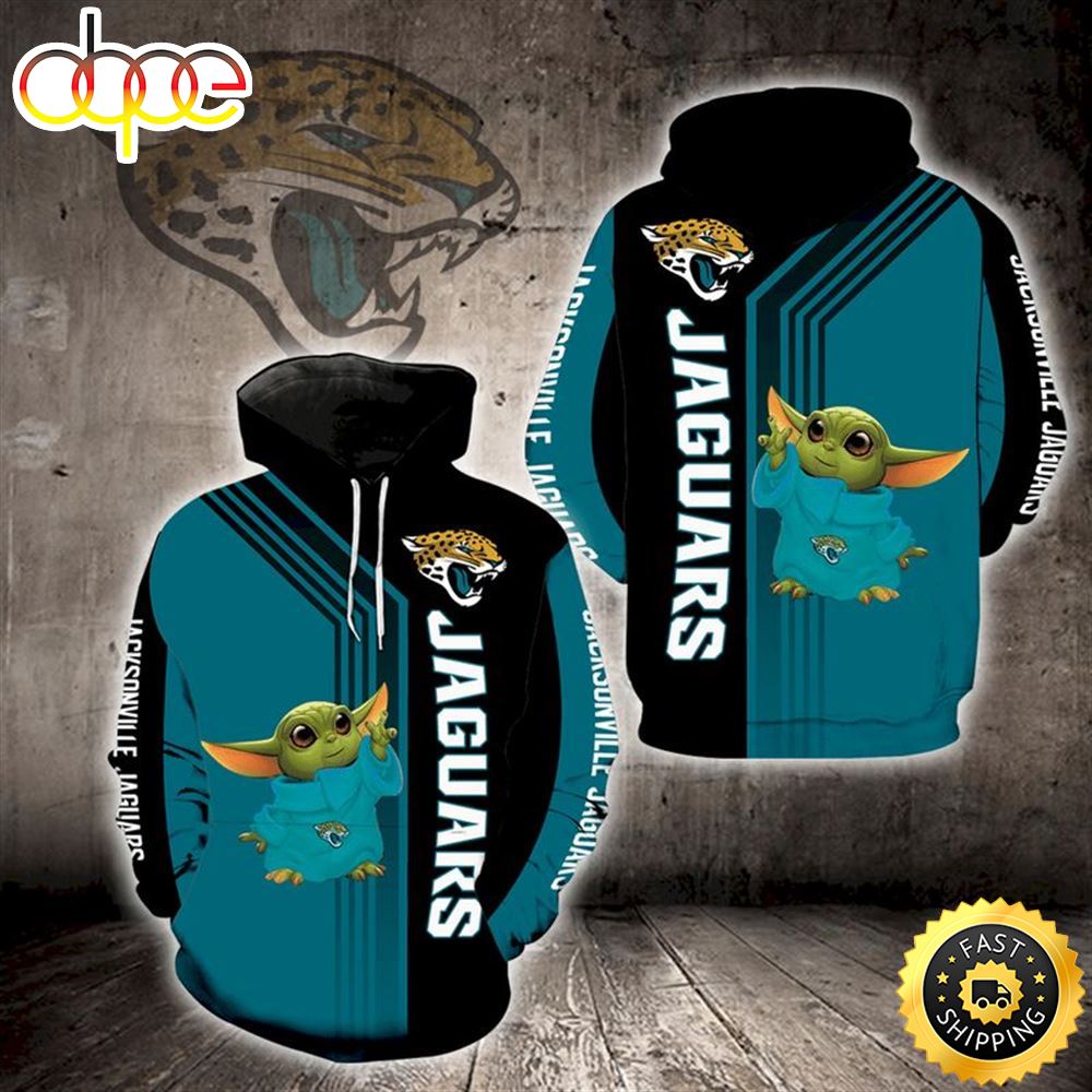Baby Yoda Lovers Jacksonville Jaguars 3d Hoodie All Over Print
