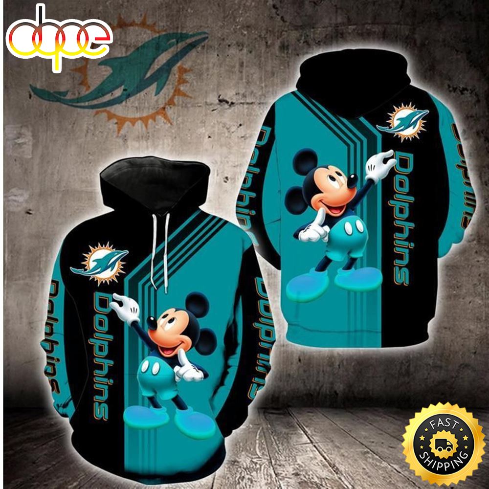 Disney Mickey Miami Dolphins 29 Nfl Gift For Fan 3d All Over Print Shirt