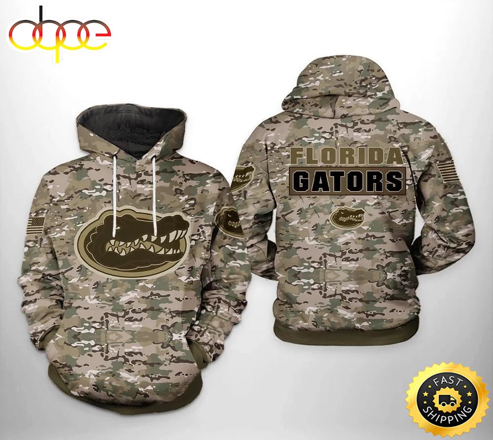 Florida Gators Camo Veteran 3D Hoodie Florida Gators Gift Ideas For Him
