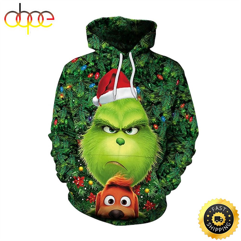 Grinch Tree Xmas Merry Christmas Grinch Christmas All Over Print Shirt