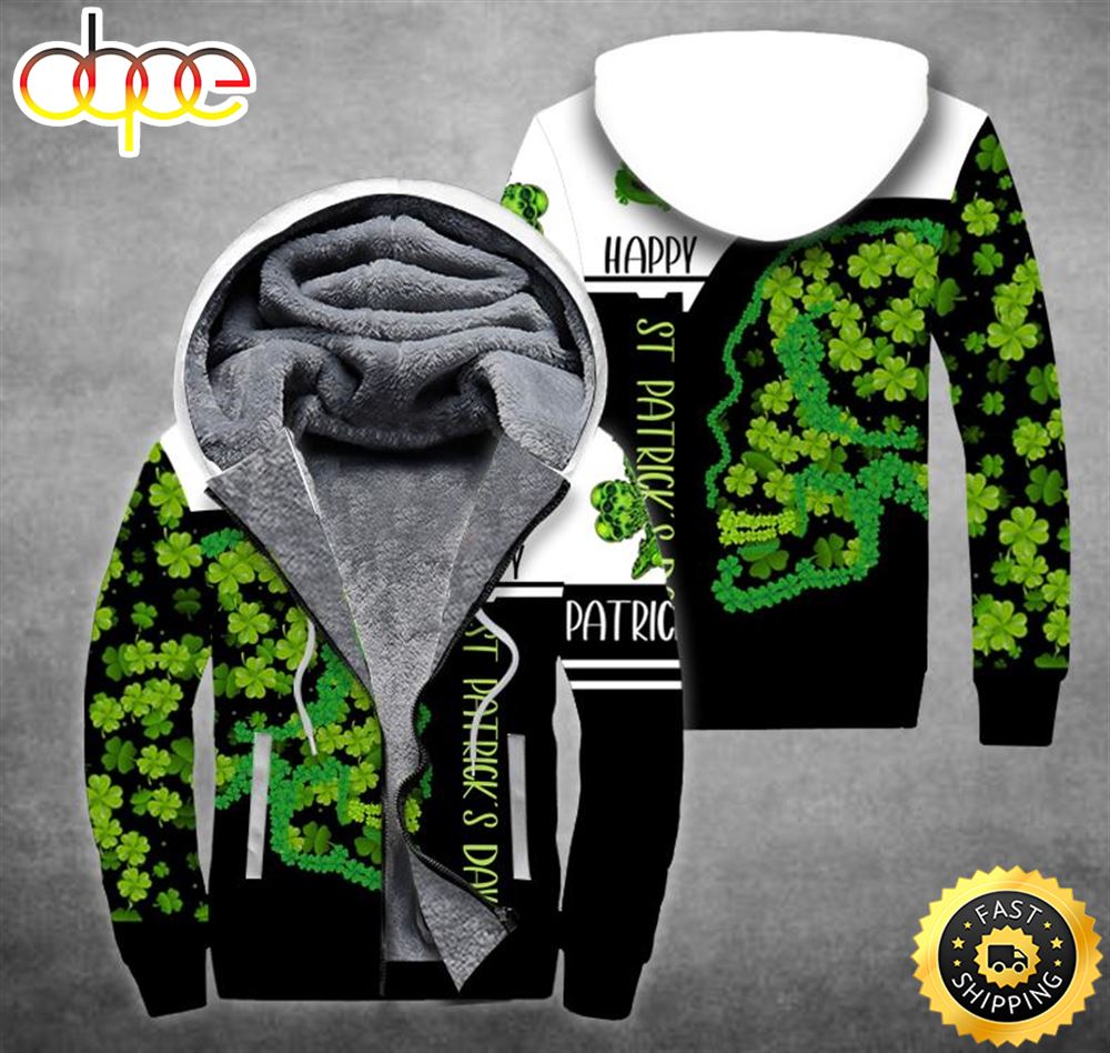 Happy St Patrick?s Day Fleece Zip Hoodie All Over Print Shirt