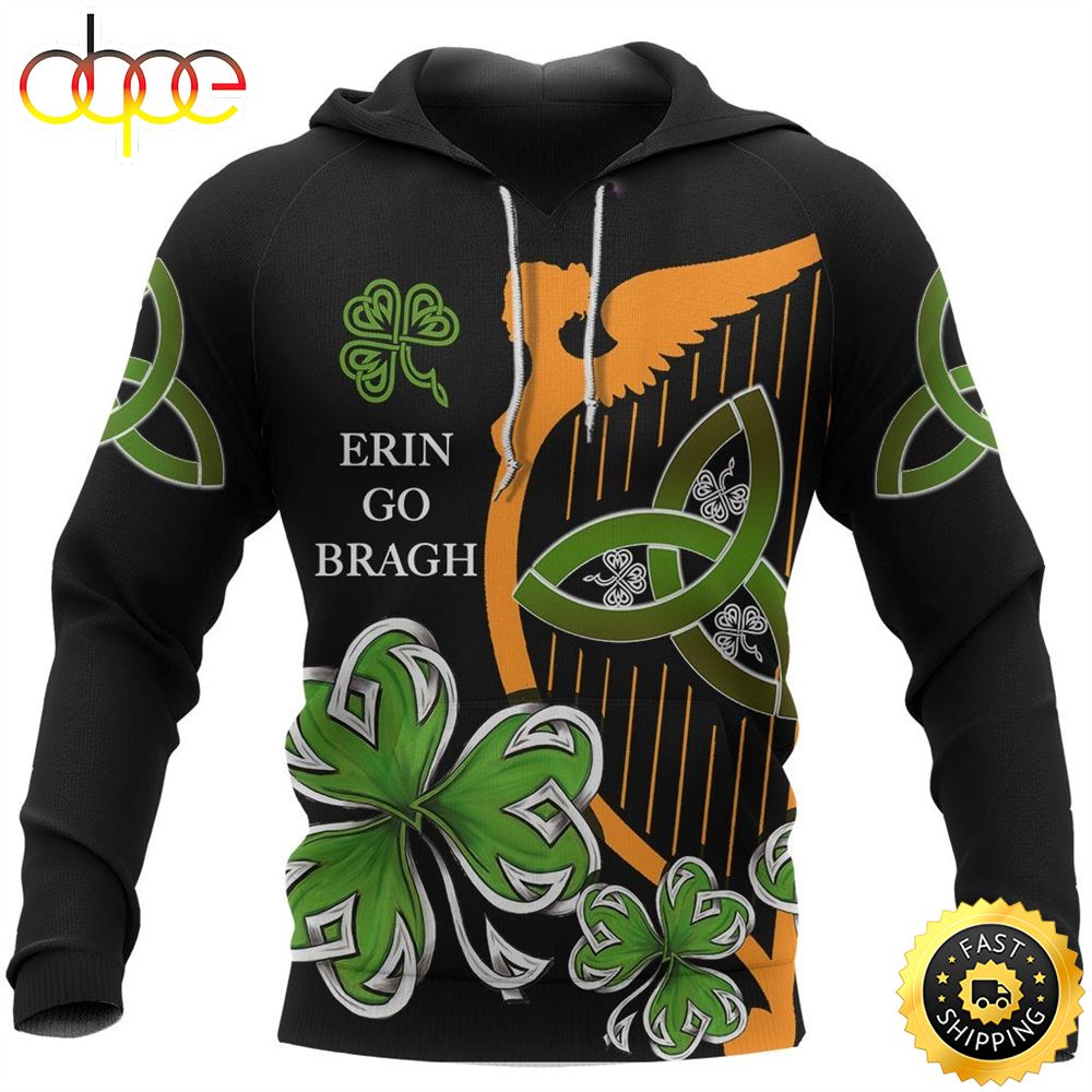 Irish Celtic Shamrock Harp 3D All Over Print Shirt