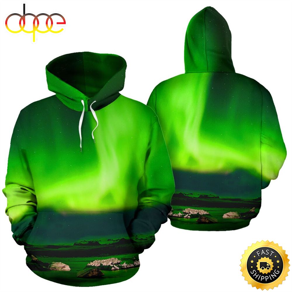 Irish Light Sky Full Hoodie St.Patricks Day All Over Print Shirt