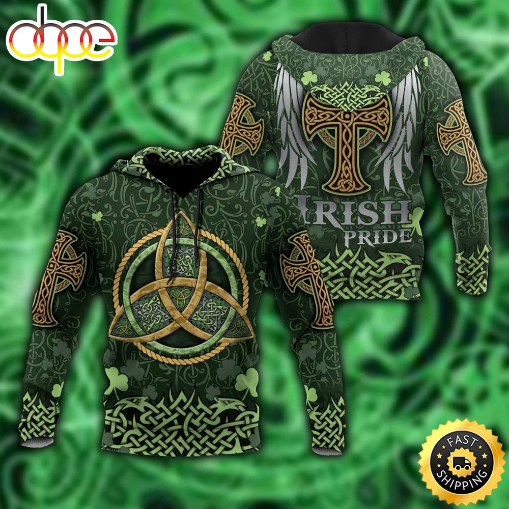 Irish Saint St Patrick Day All Over Print  Hoodie Shirt