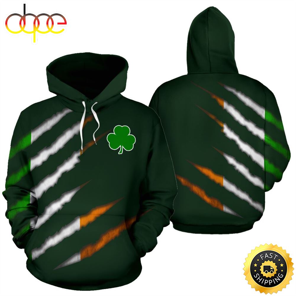 Irish Scratch Full Hoodie St.Patricks Day All Over Print Shirt
