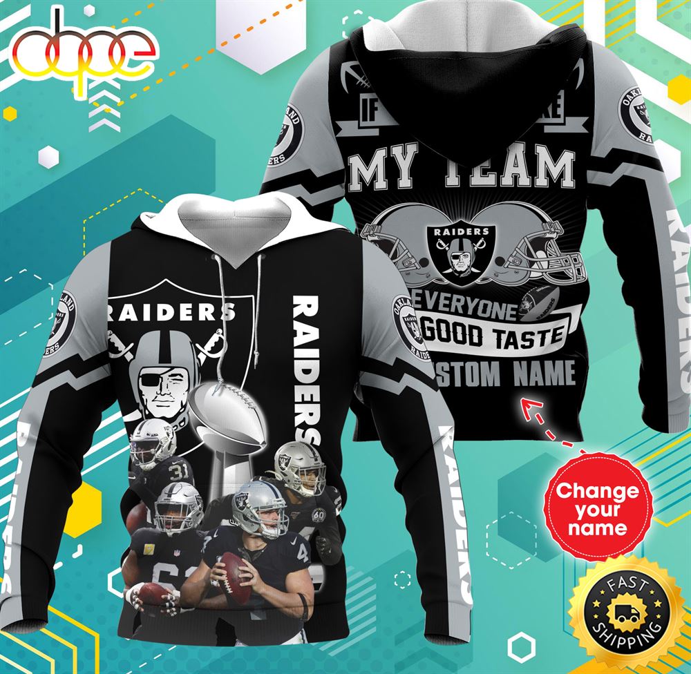 Las Vegas Raiders Nfl 3D Hoodie Personalized Team Player