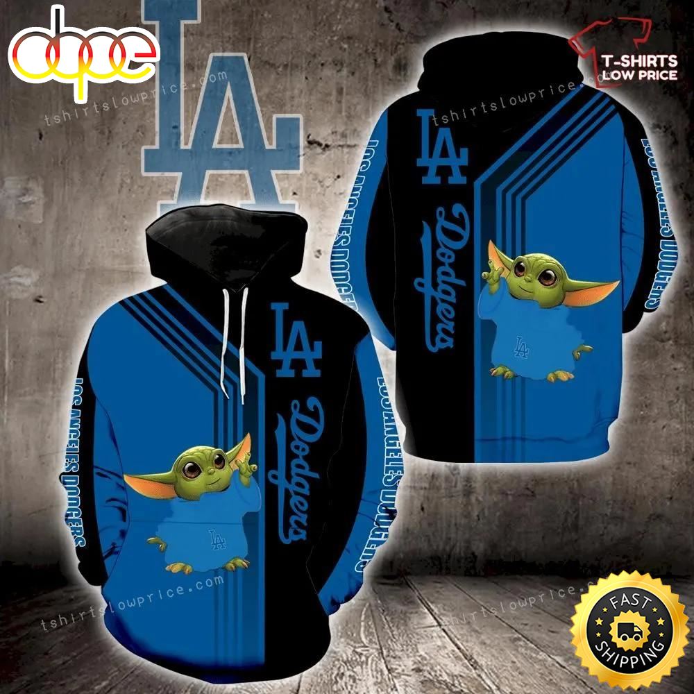 Los Angeles Dodgers Baby Yoda Full Print 3d Hoodie Zipper Men Women