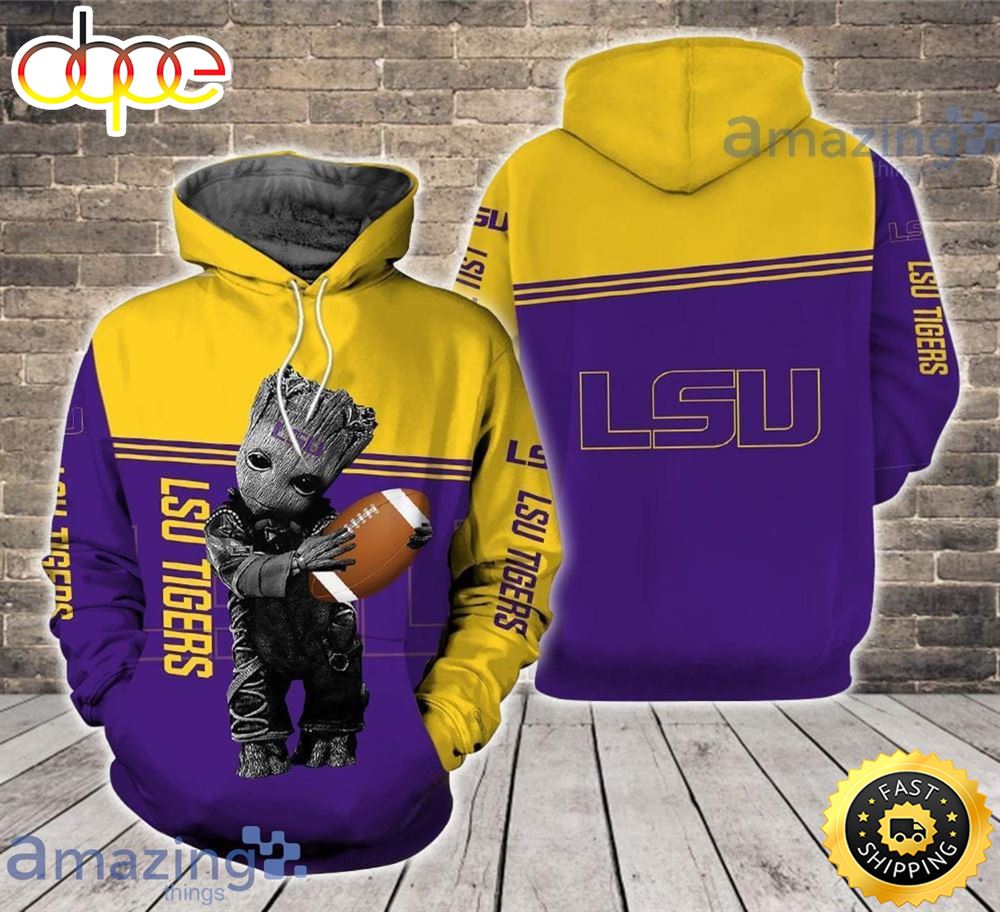 Lsu Tigers Ft. Groot 3d Hoodie For Fans