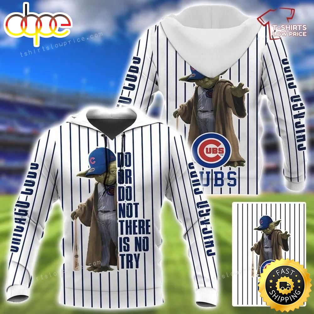 Mlb Chicago Cubs And Yoda All Over Printeds 3d Hoodie Zipper