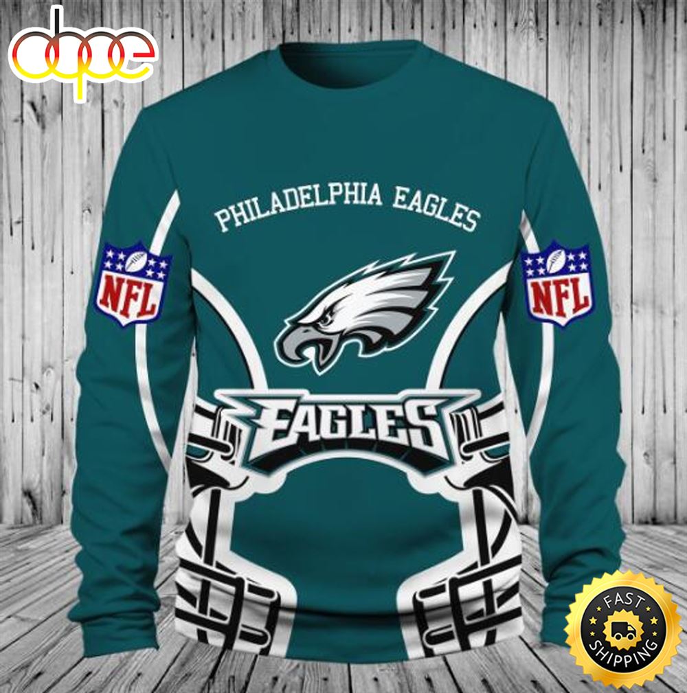 N.F.L.Philadelphia Eagles &amp; Eagles Logo 3D All Over Print Shirt