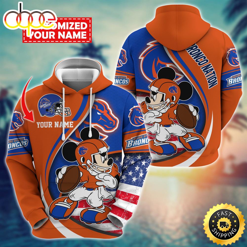 NCAA Boise State Broncos Mickey Custom Hoodie Trending Shirt