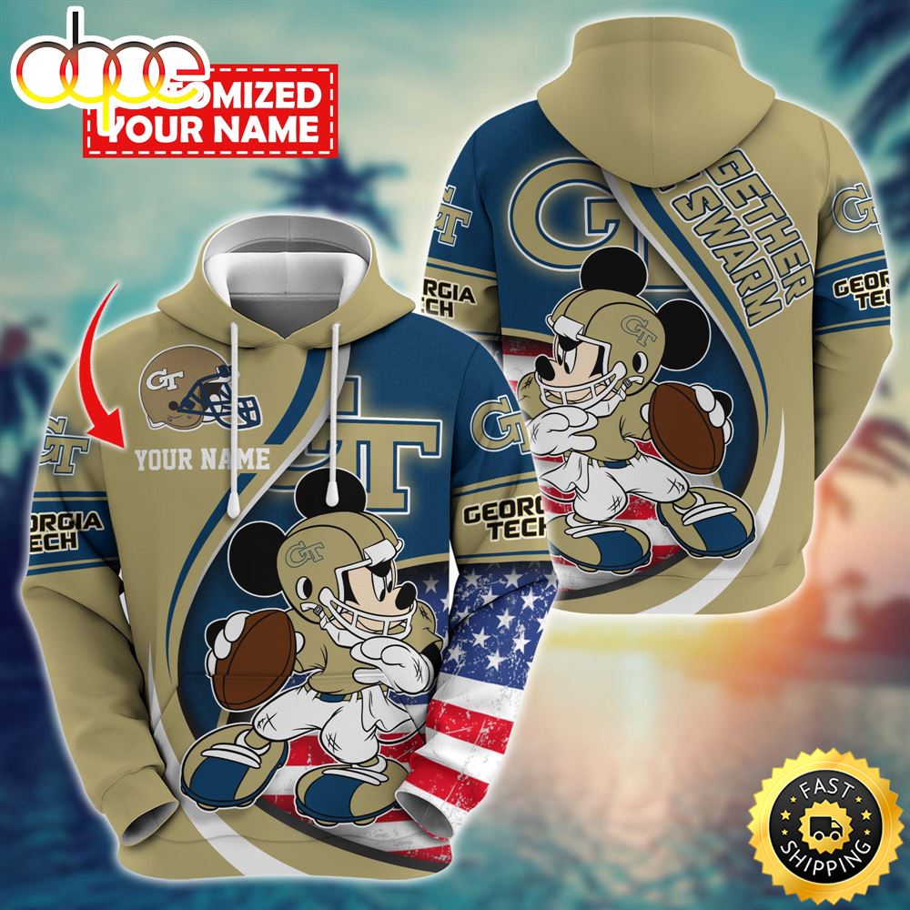 NCAA Georgia Tech Yellow Jackets Mickey Custom Hoodie Trending Shirt