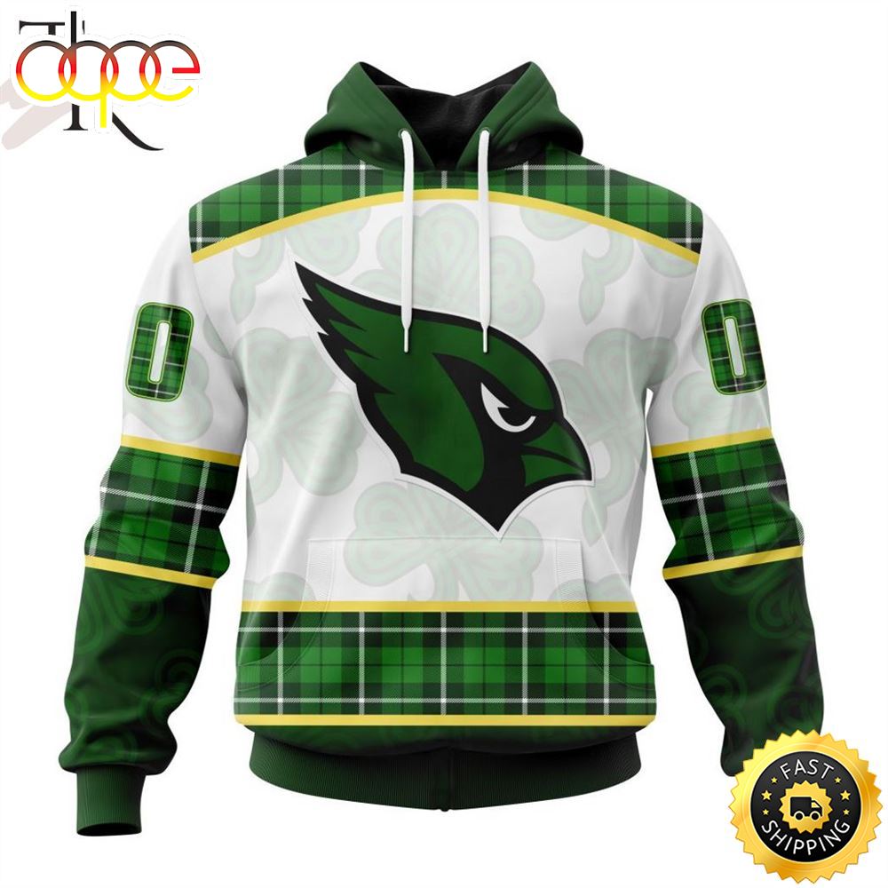 NFL Arizona Cardinals Special Design For St. Patrick Day Hoodie