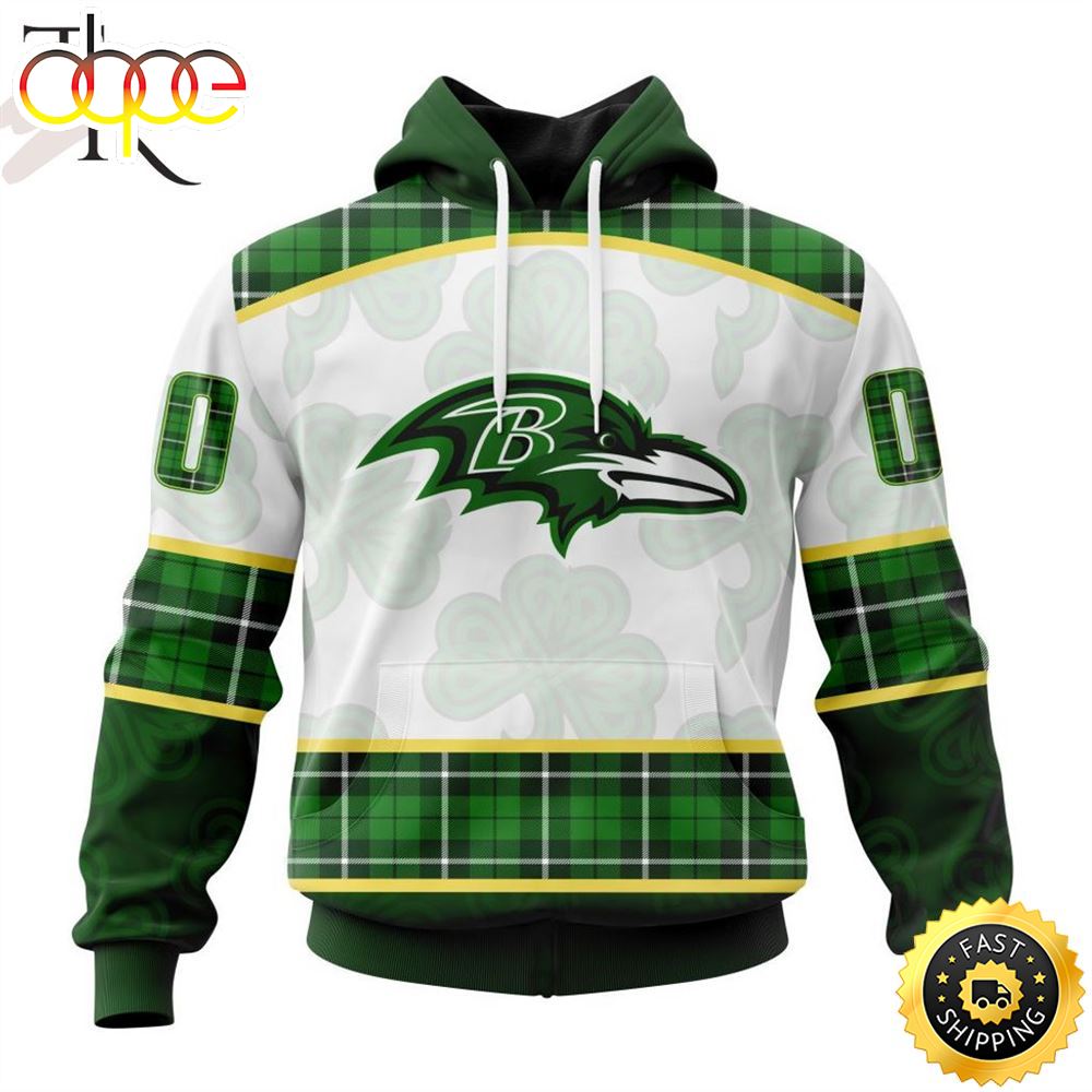 NFL Baltimore Ravens Special Design For St. Patrick Day Hoodie
