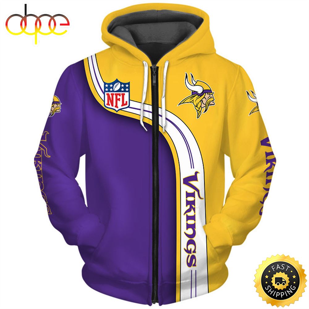 NFL Minnesota Vikings &amp; NFL Vikings 3D Hoodie All Over Print Shirts