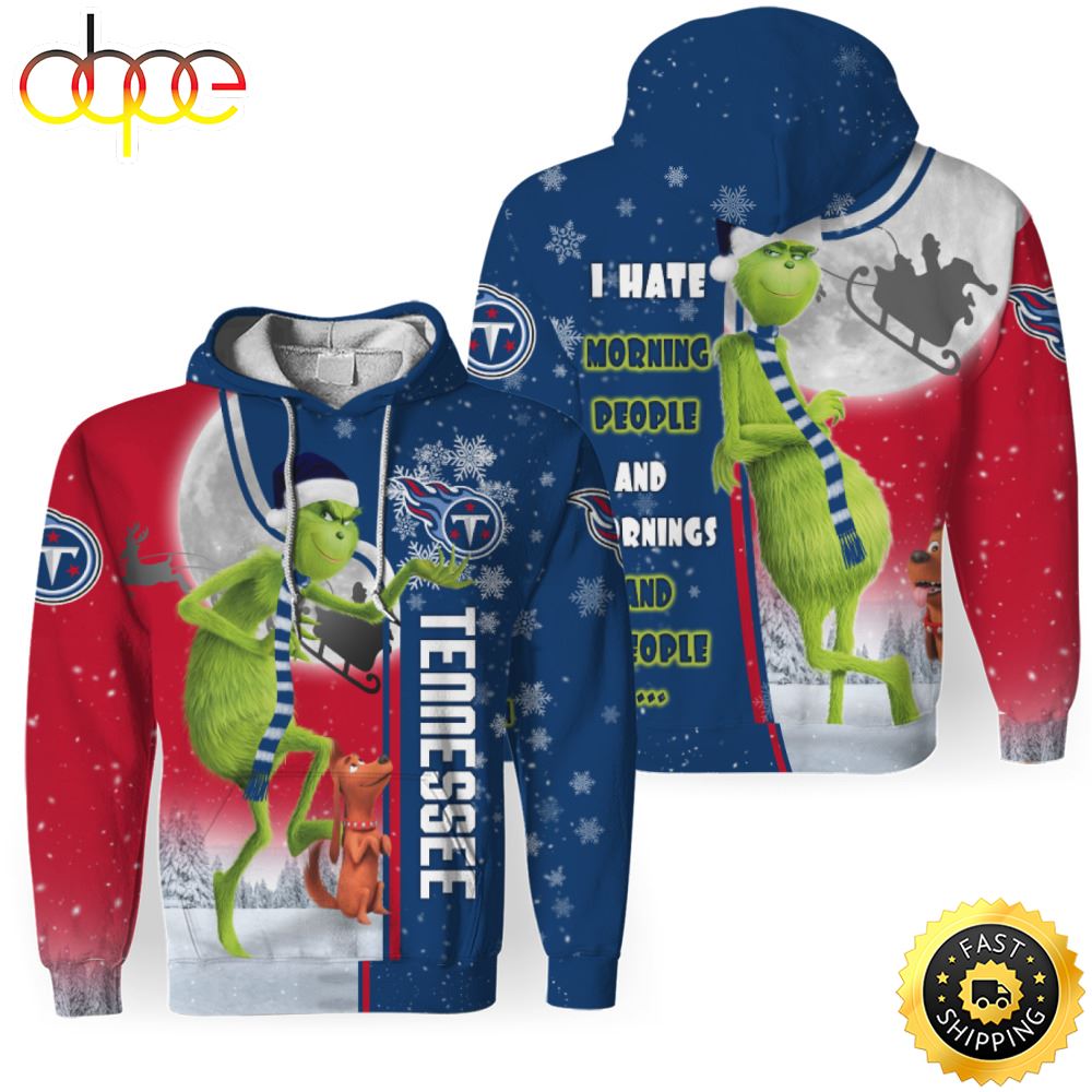 NFL Tennessee Titans The Grinch Christmas Football Christmas Hoodie All Over Print Shirt