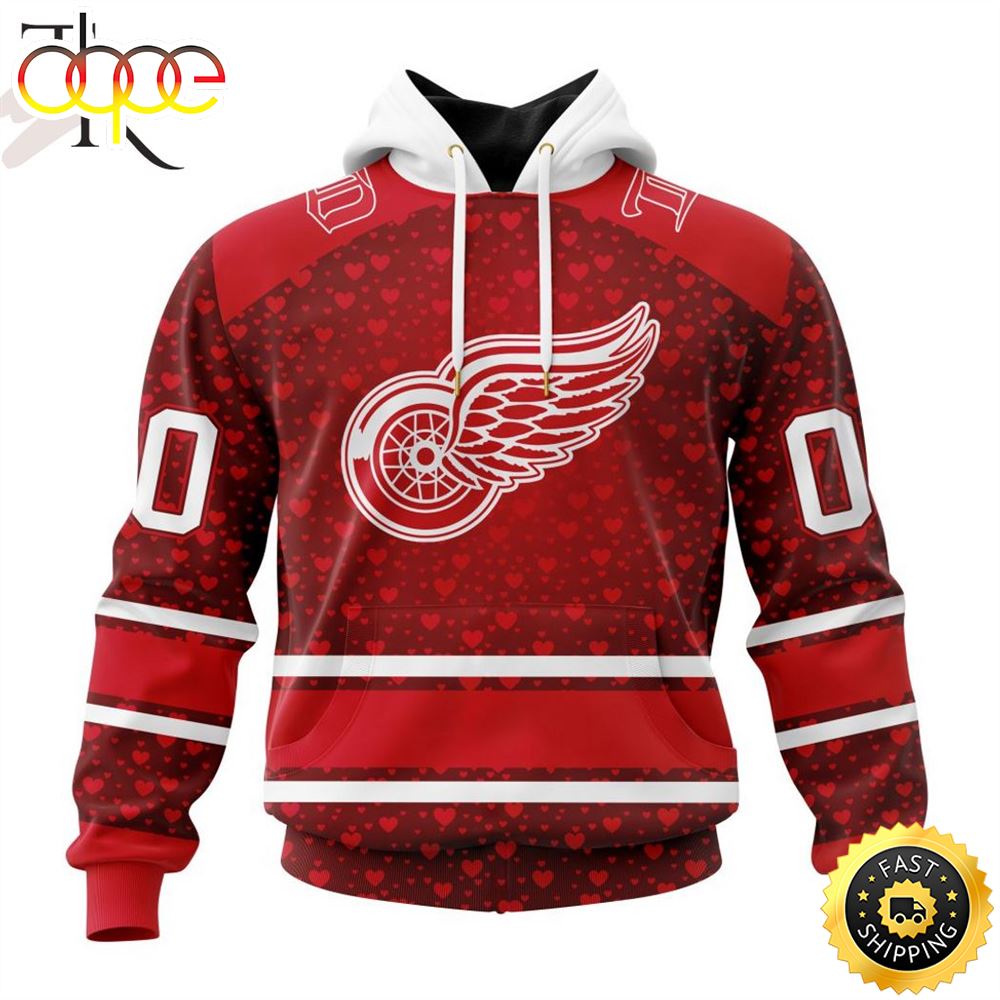NHL Detroit Red Wings Special Gift For Valentines Day Hoodie
