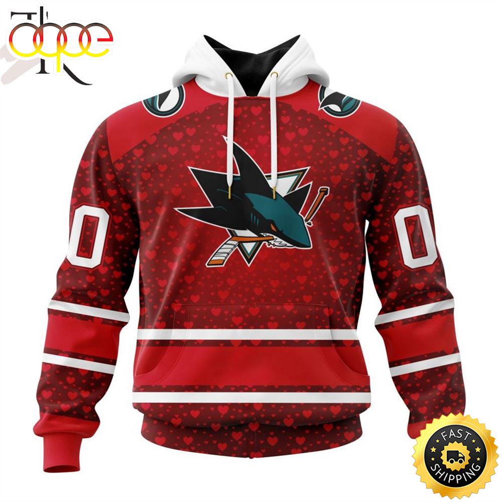 NHL San Jose Sharks Special Gift For Valentines Day Hoodie