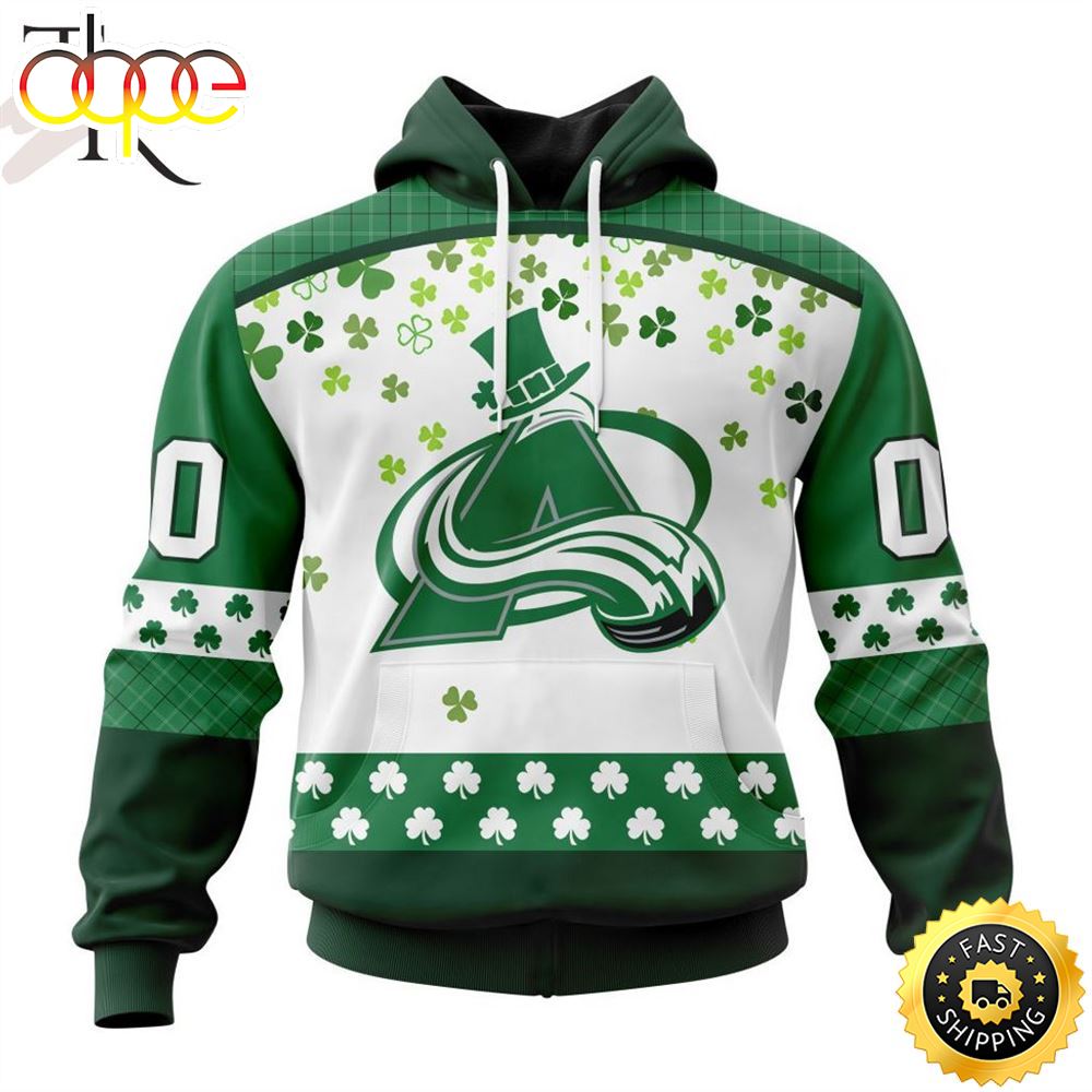 Personalized NHL Colorado Avalanche Special Design For St. Patrick Day Hoodie