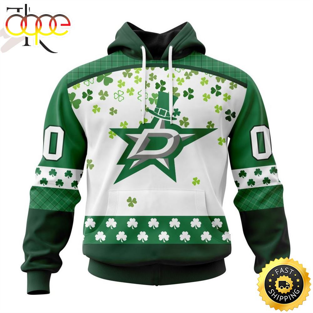 Personalized NHL Dallas Stars Special Design For St. Patrick Day Hoodie