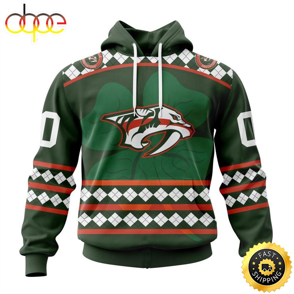 Personalized NHL Nashville Predators Specialized Unisex Kits Hockey Celebrate St Patrick's Day Hoodie