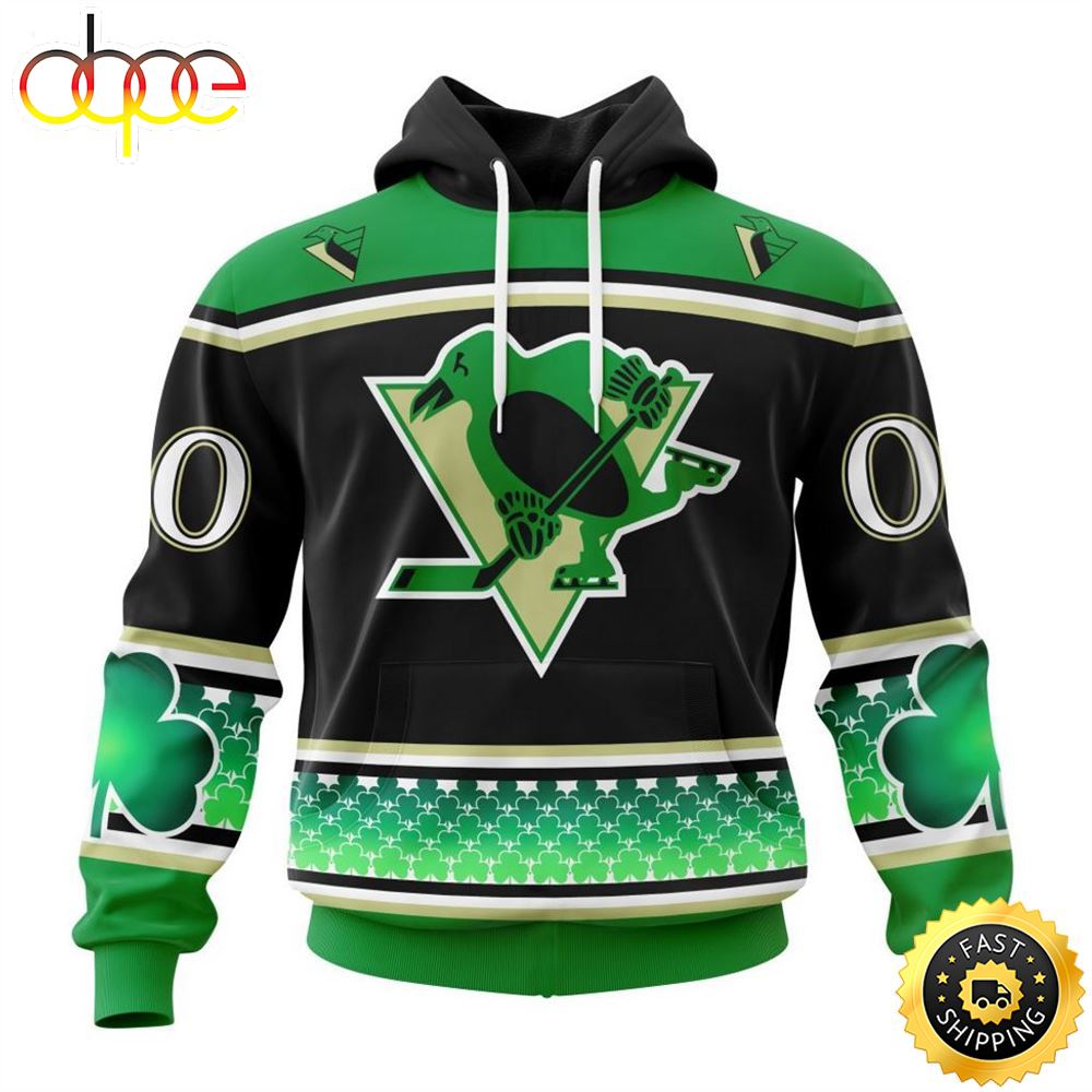 Personalized NHL Pittsburgh Penguins Specialized Hockey Celebrate St Patrick's Day Hoodie
