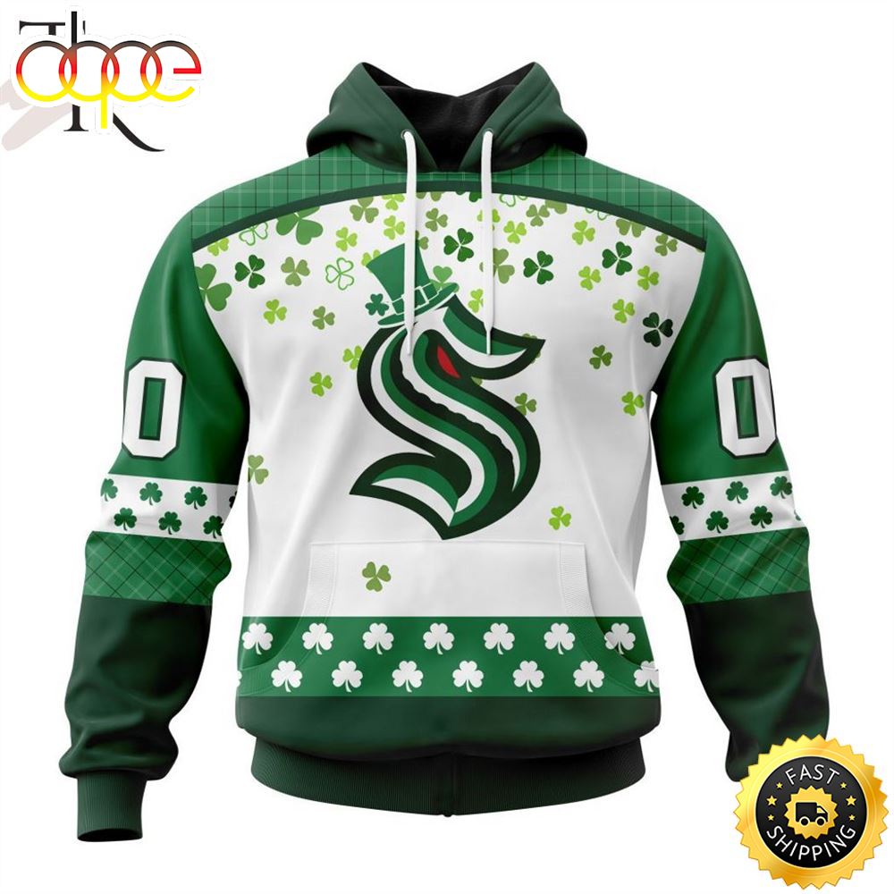 Personalized NHL Seattle Kraken Special Design For St. Patrick Day Hoodie