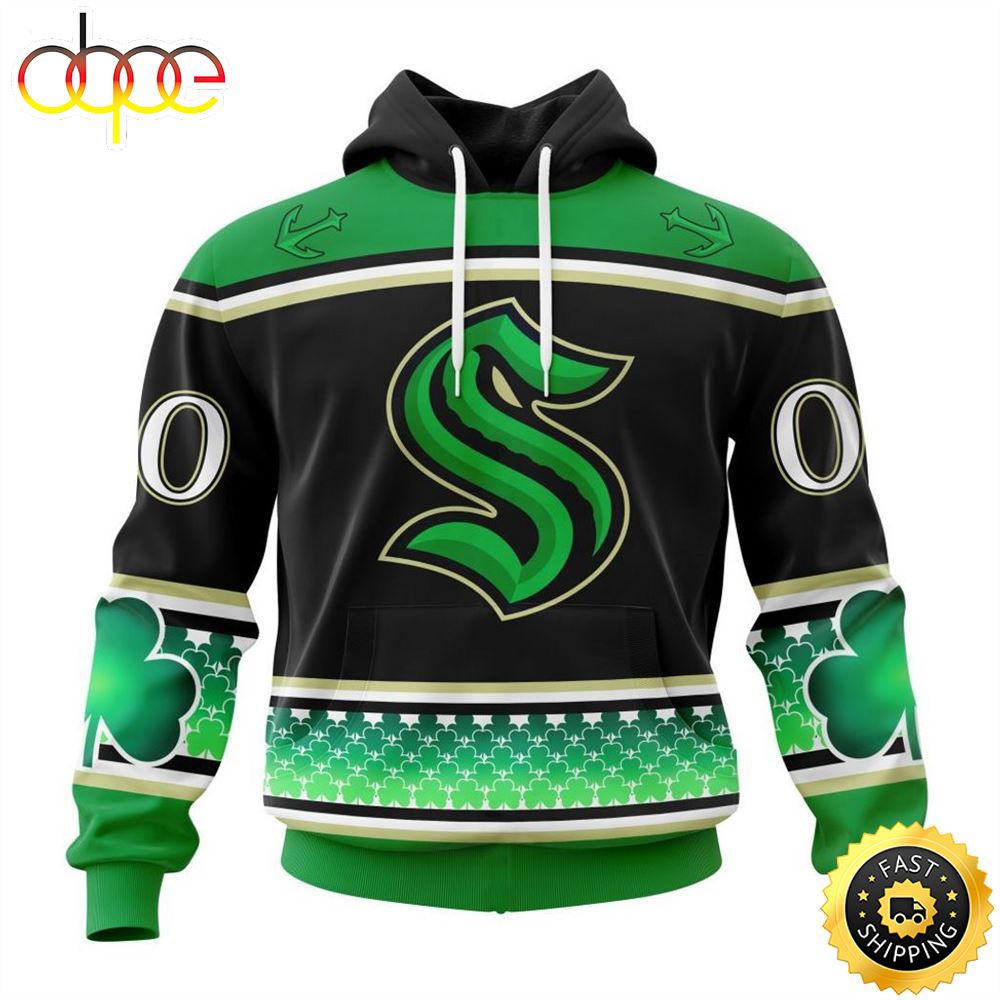 Personalized NHL Seattle Kraken Specialized Hockey Celebrate St Patrick's Day Hoodie