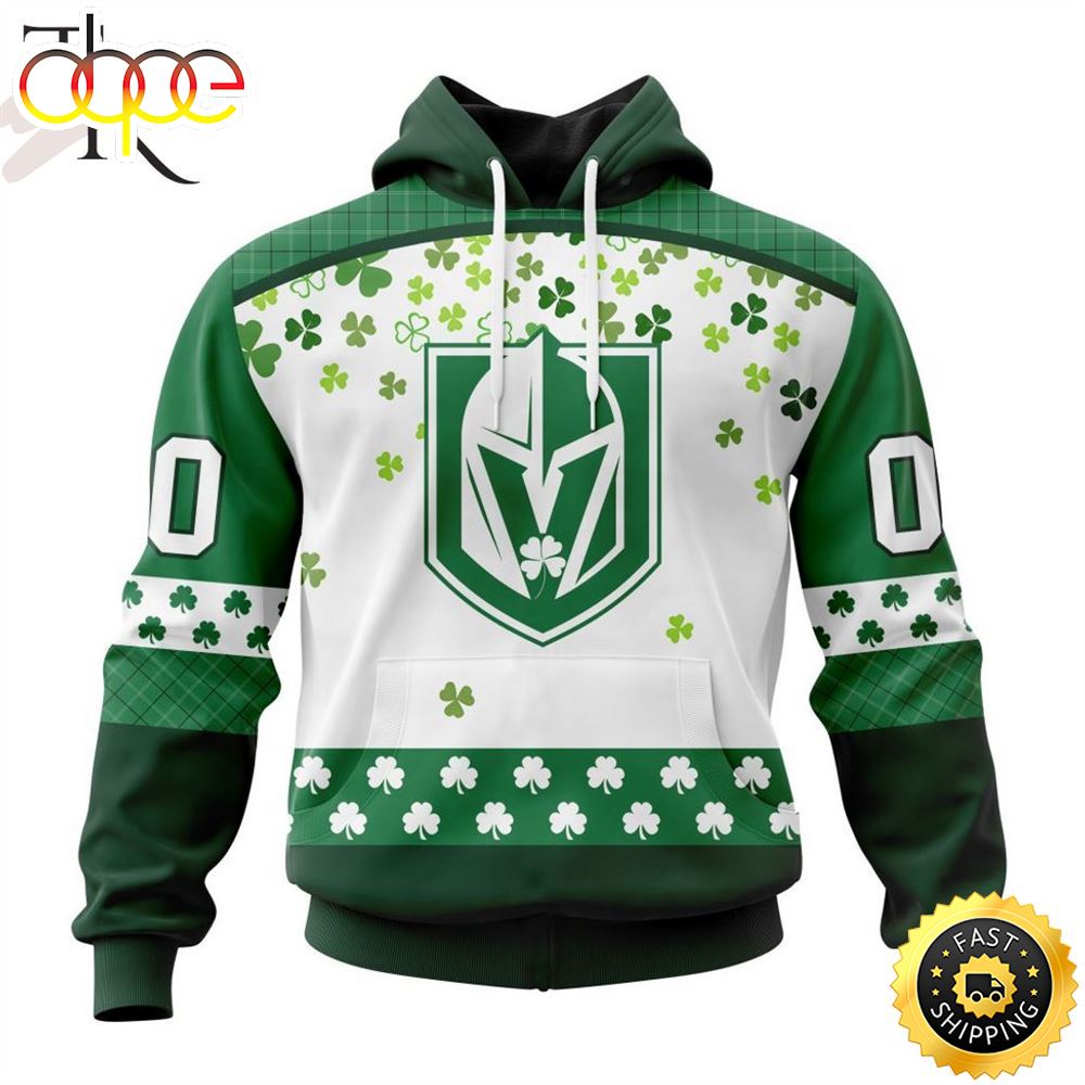 Personalized NHL Vegas Golden Knights Special Design For St. Patrick Day Hoodie