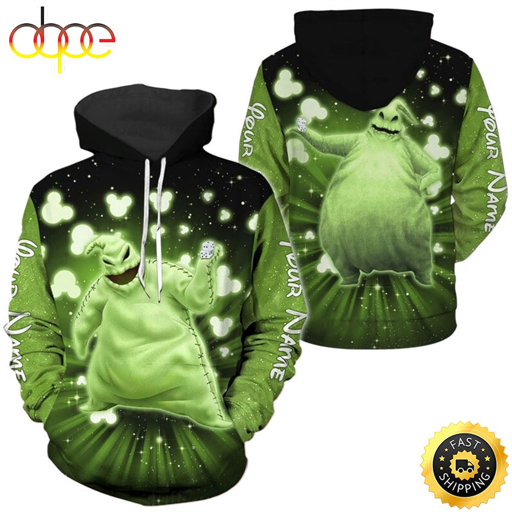 Personalized Oogie Boogie Green Hoodie &amp; Zip Hoodie 3D All Over Print