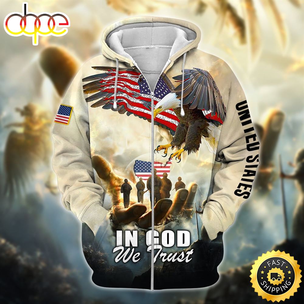 Premium In God We Trust Veteran Day Hoodie