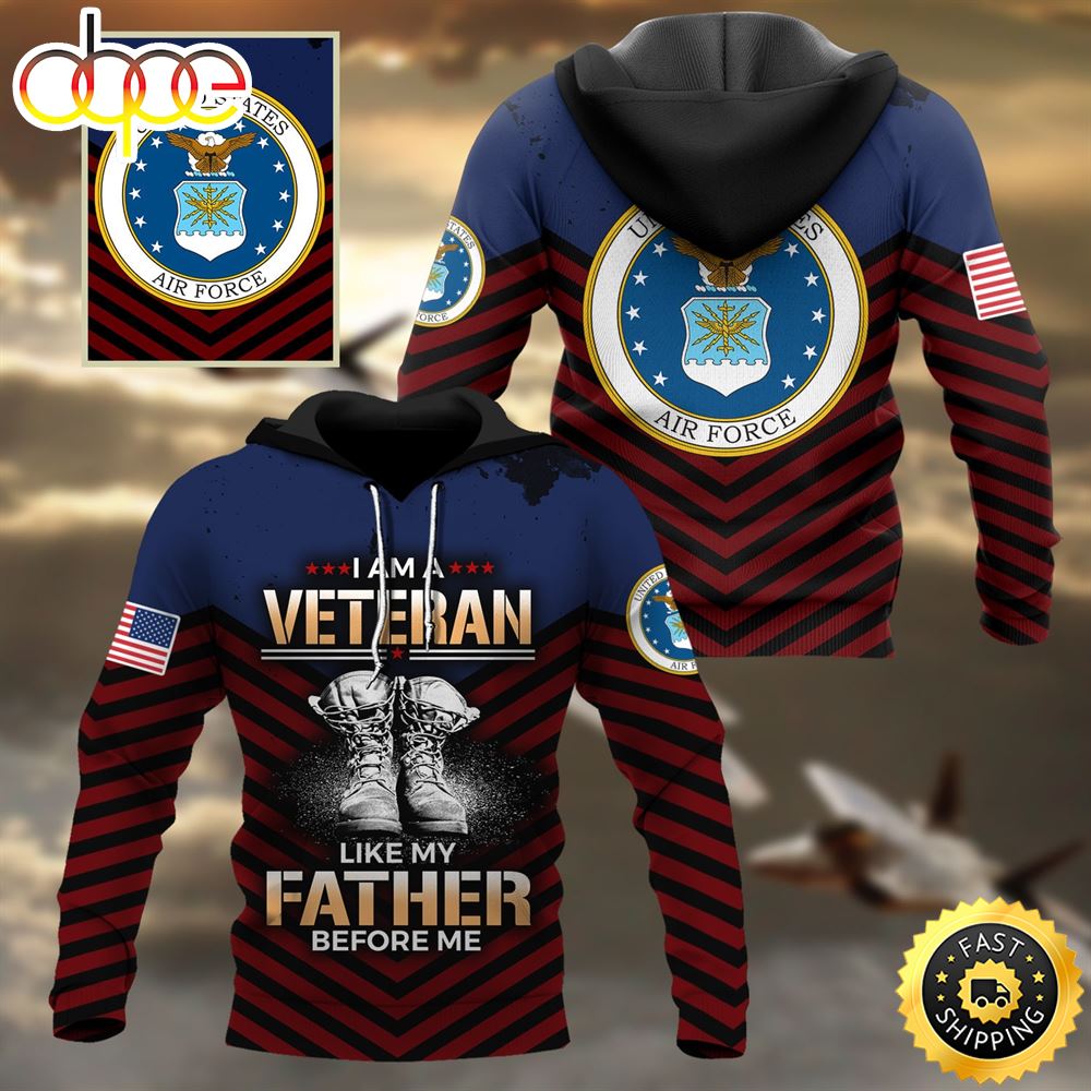 Premium Multiple US Military Services Veteran Hoodie 3D Shirt