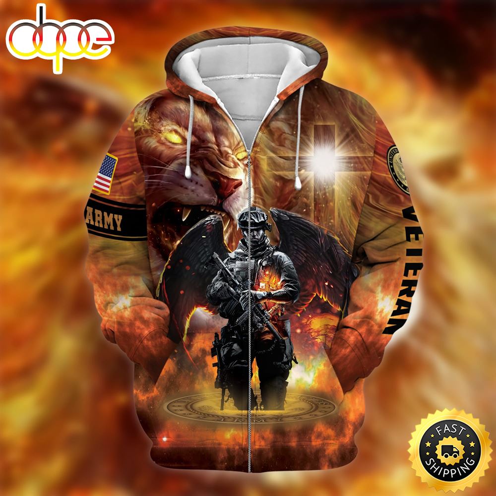 Premium U.S. Veteran Zip Hoodie 3D (3)