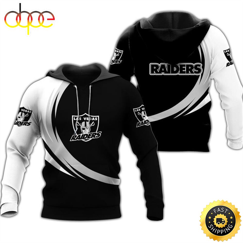Raiders Hoodie Curve Graphic Gift For Men
