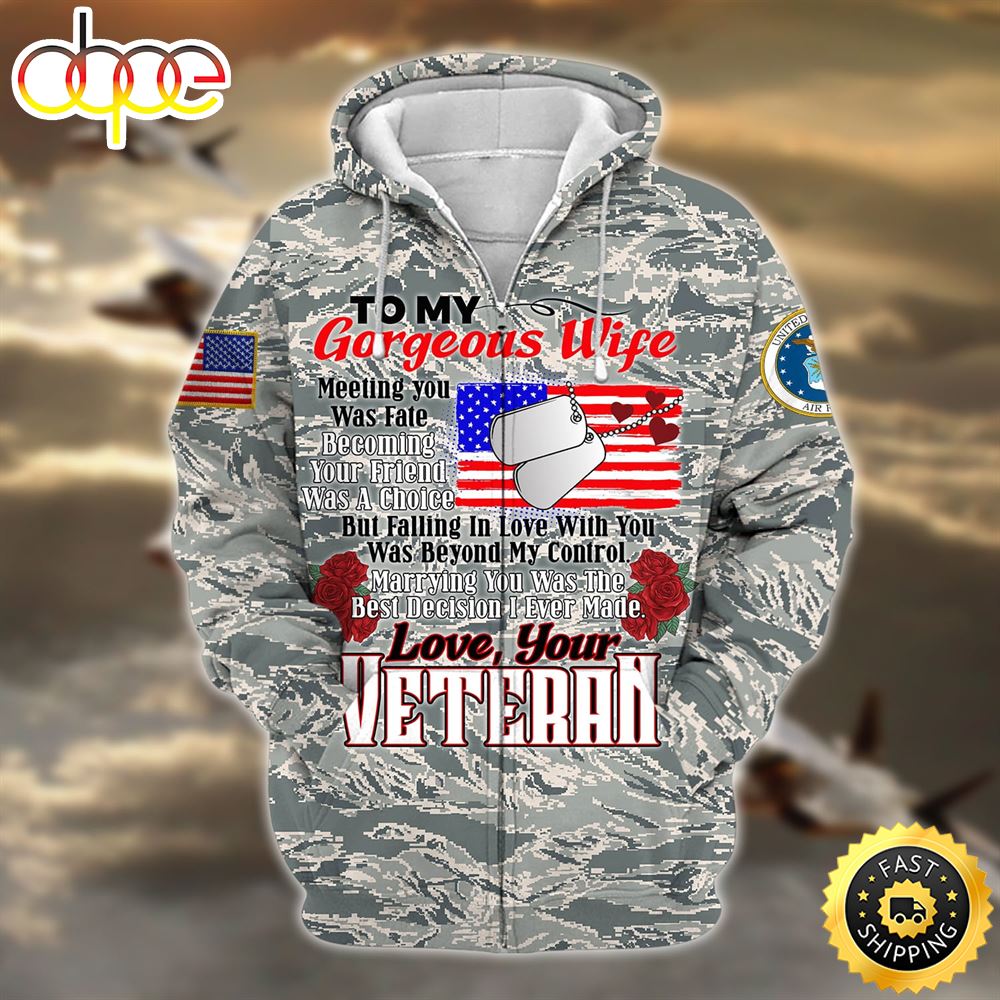 Unique Multiple Service To My Gorgeous Wife Zip Hoodie