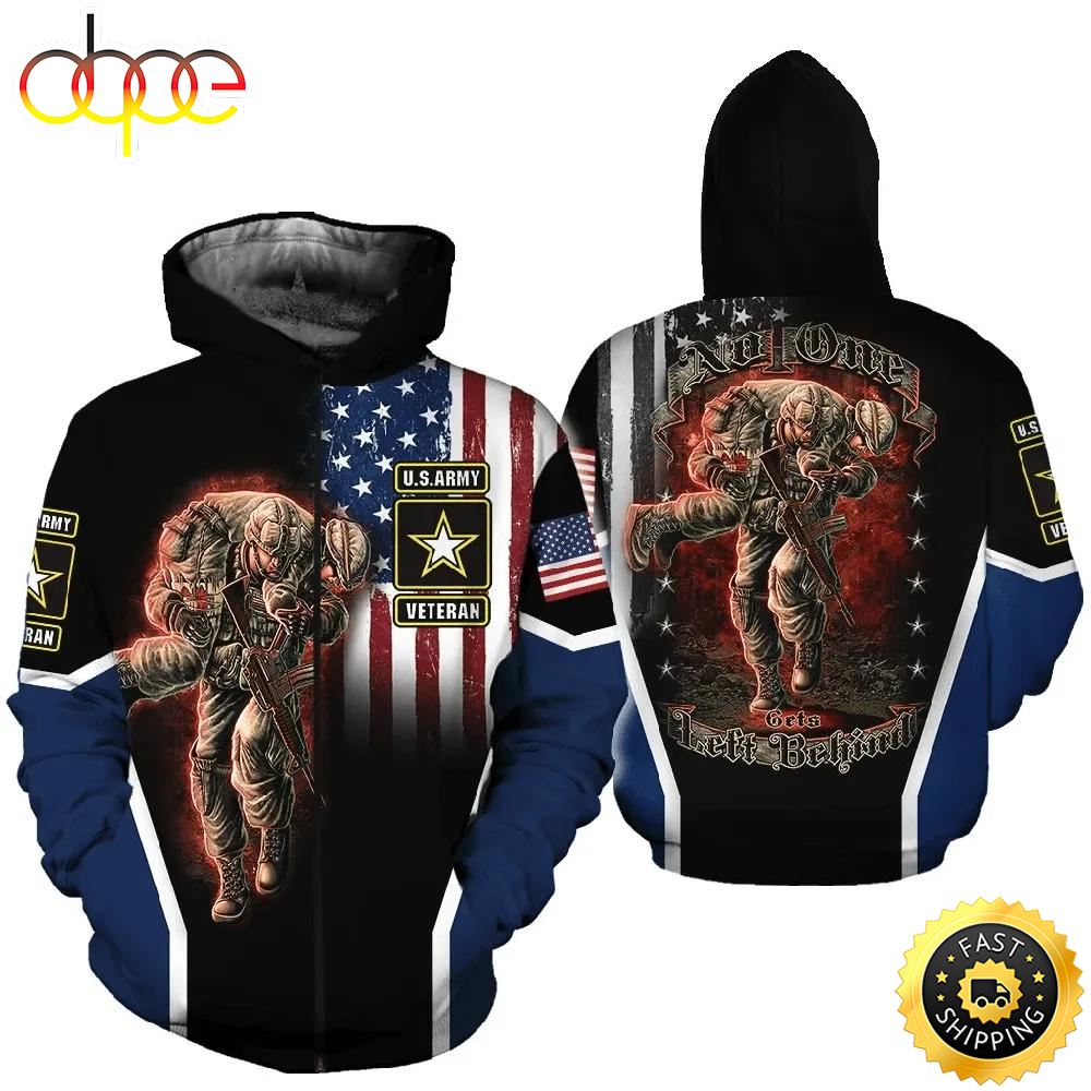 Veteran No One Gets Left Behind Brother Army Fallen 3D Hoodie All Over Printed