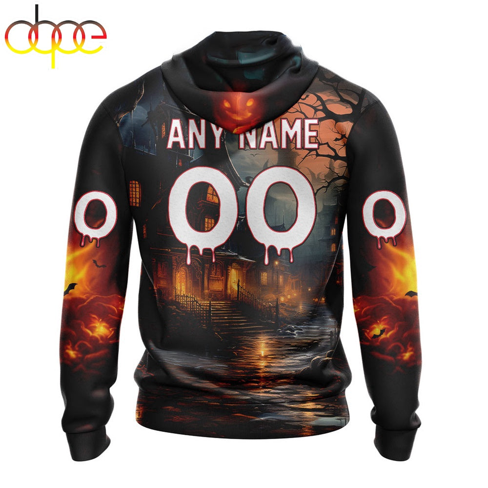 Custom Name And Number NFL Washington Commanders Halloween Badut Mematikan 3D Hoodie Shirt